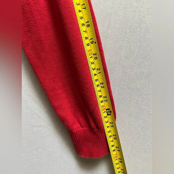 Brax Pima  cotton v neck red v neck sweater Sz M - Picture 12 of 12